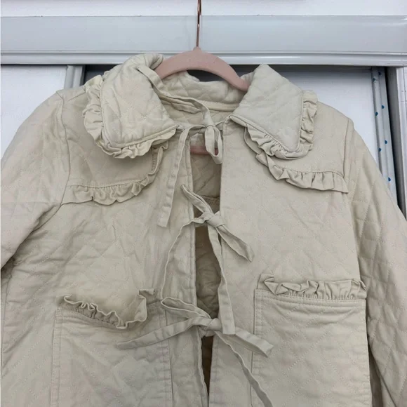 Avec Les Filles Cream Puffer Jacket - Picture 2 of 5